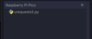 A picture of Thonny with the Python file on our Pico
